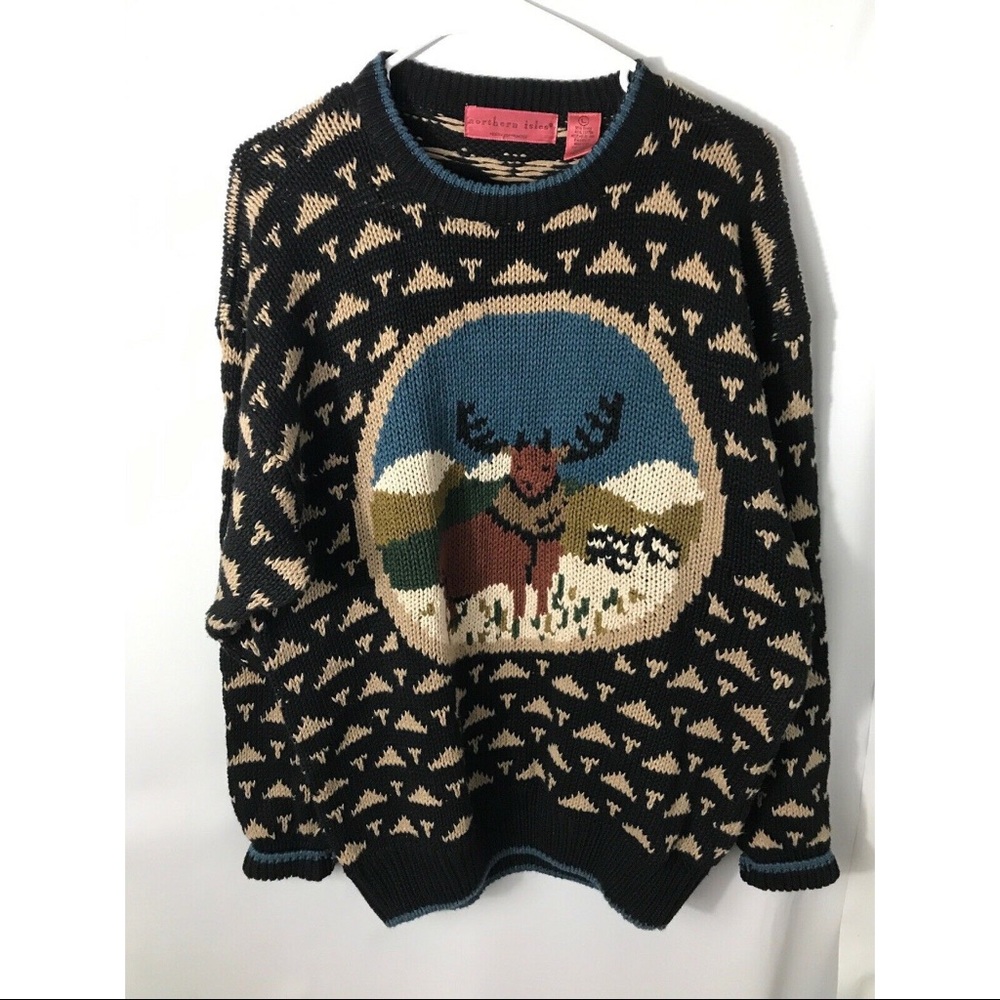 Northern Isles Reindeer/Deer Sweater Large